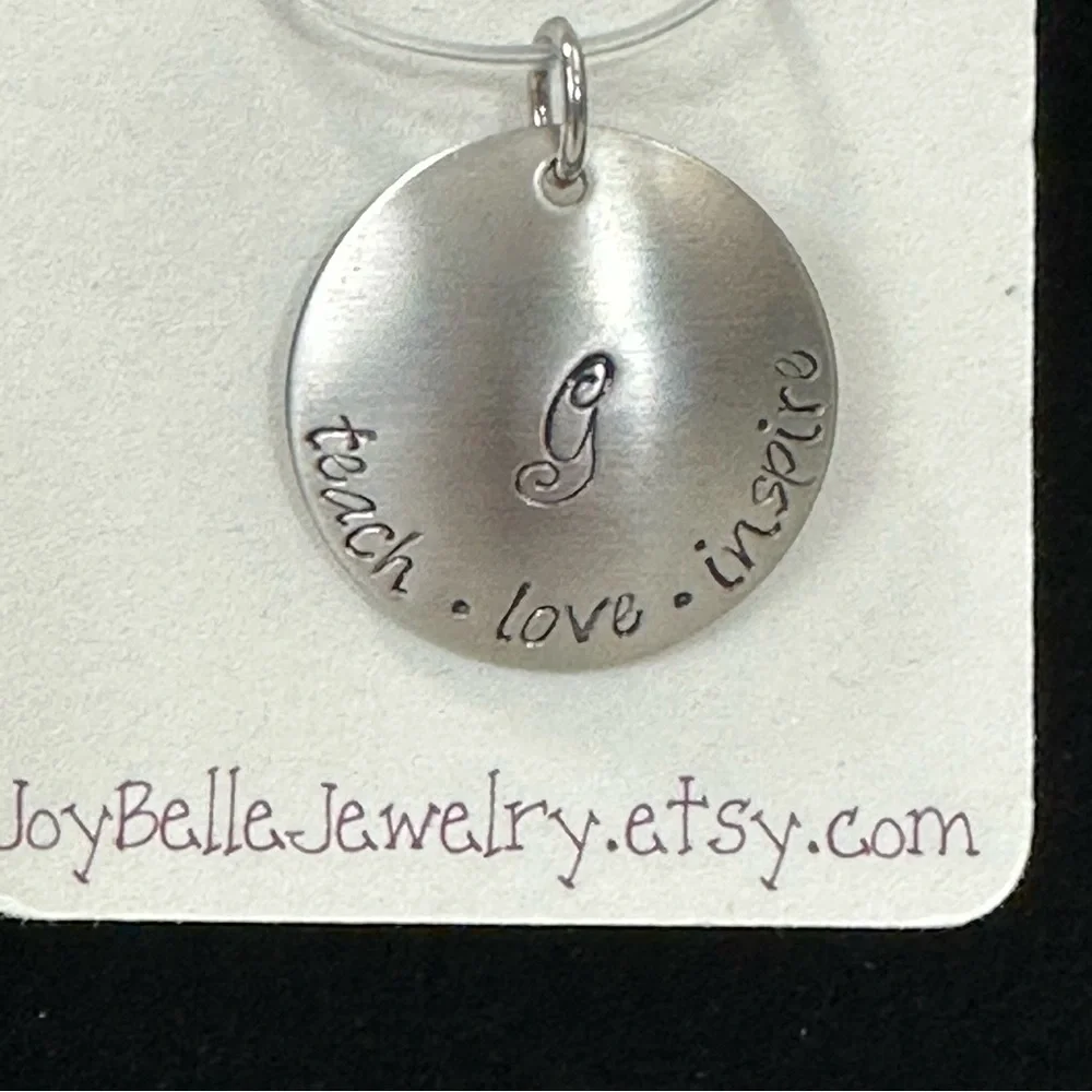 JOY BELLE Teach Love Inspire Charm Origami Necklace Jewelry 16-18” - Picture 2 of 7